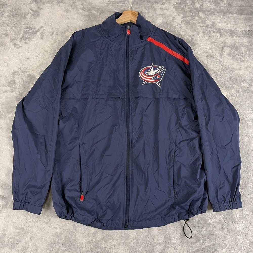 Fanatics PRO Columbus Blue Jackets Team Issue Full Zip Hood Jacket TORTS Medium